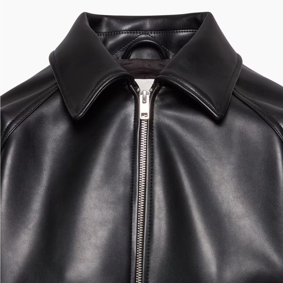 ARITZIA Wilfred Vegan Leather Oversized Bomber Jacket - Picture 15 of 16
